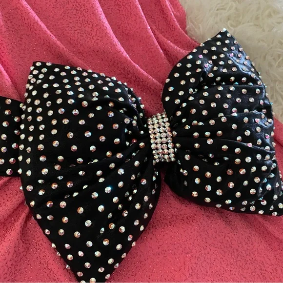 Modified ChloeNoel dress and custom made belt/bow w genuine swarovski crystals Kids